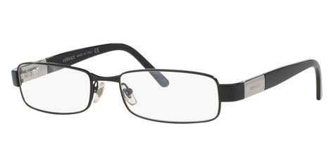 versace designer eyeglasses mod.121-1009 53-17-135|Versace™ VE1121 1009 53 Black Eyeglasses .